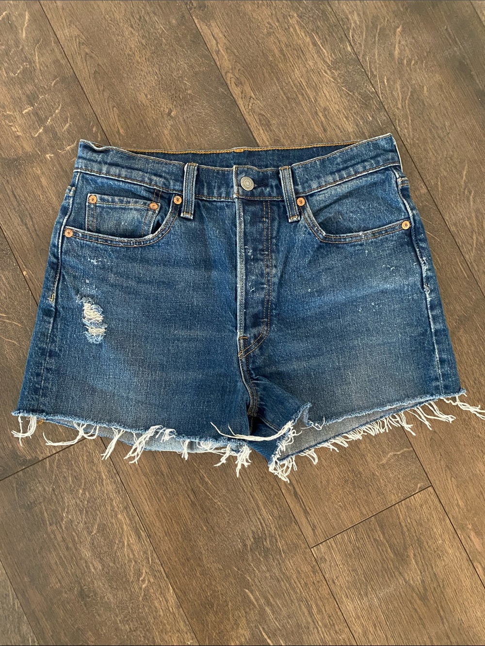 Levi's 501 Distressed Cutoff Jean Shorts | 28